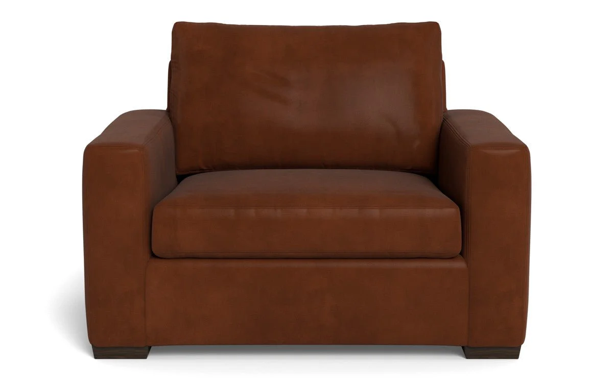 Mas Mesa 52" Deep Leather Arm Chair - Image 8