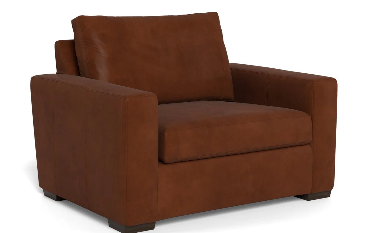 Mas Mesa 52" Deep Leather Arm Chair - Image 9