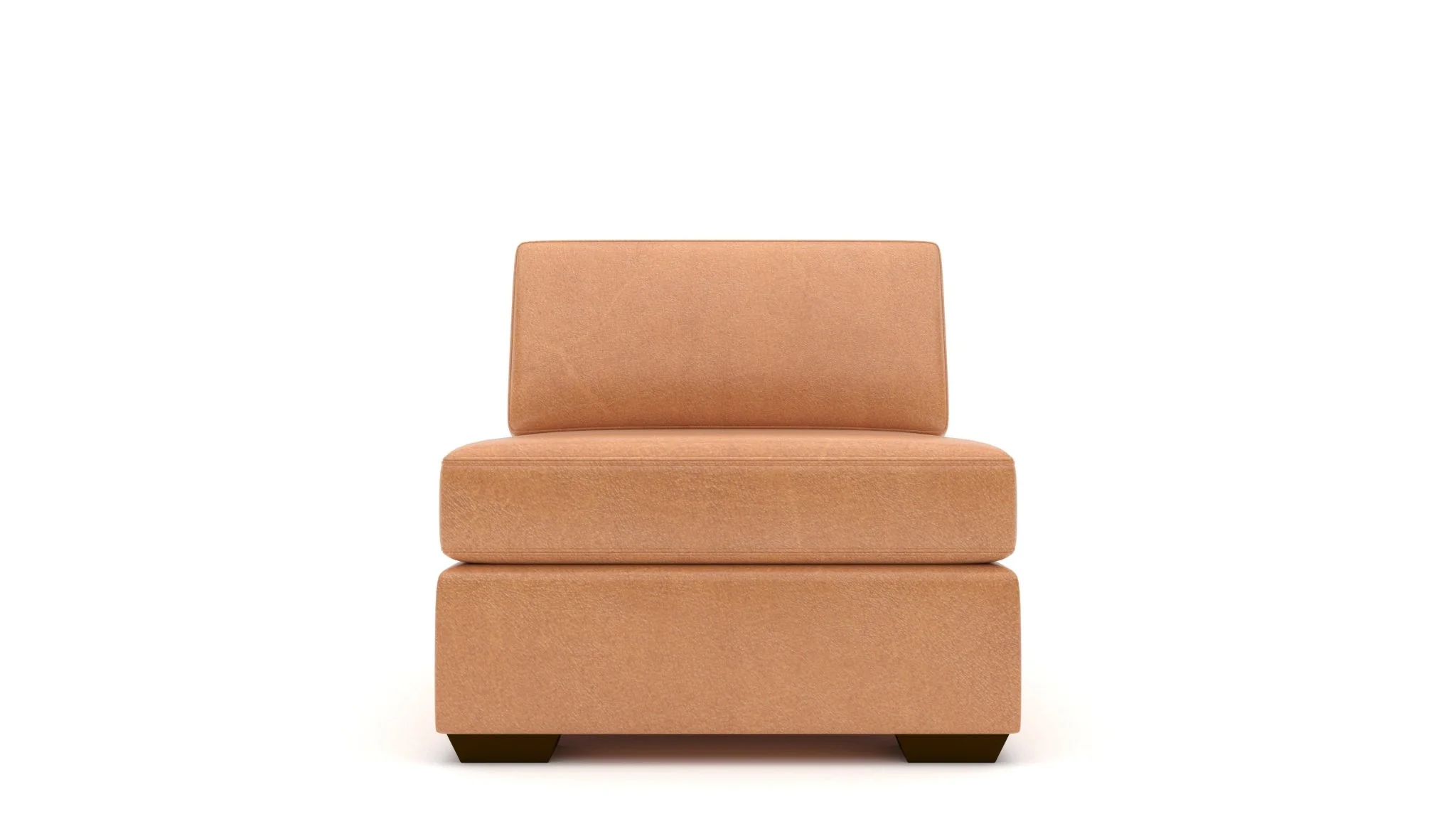 Mas Mesa Deep Leather Armless Chair - Image 3