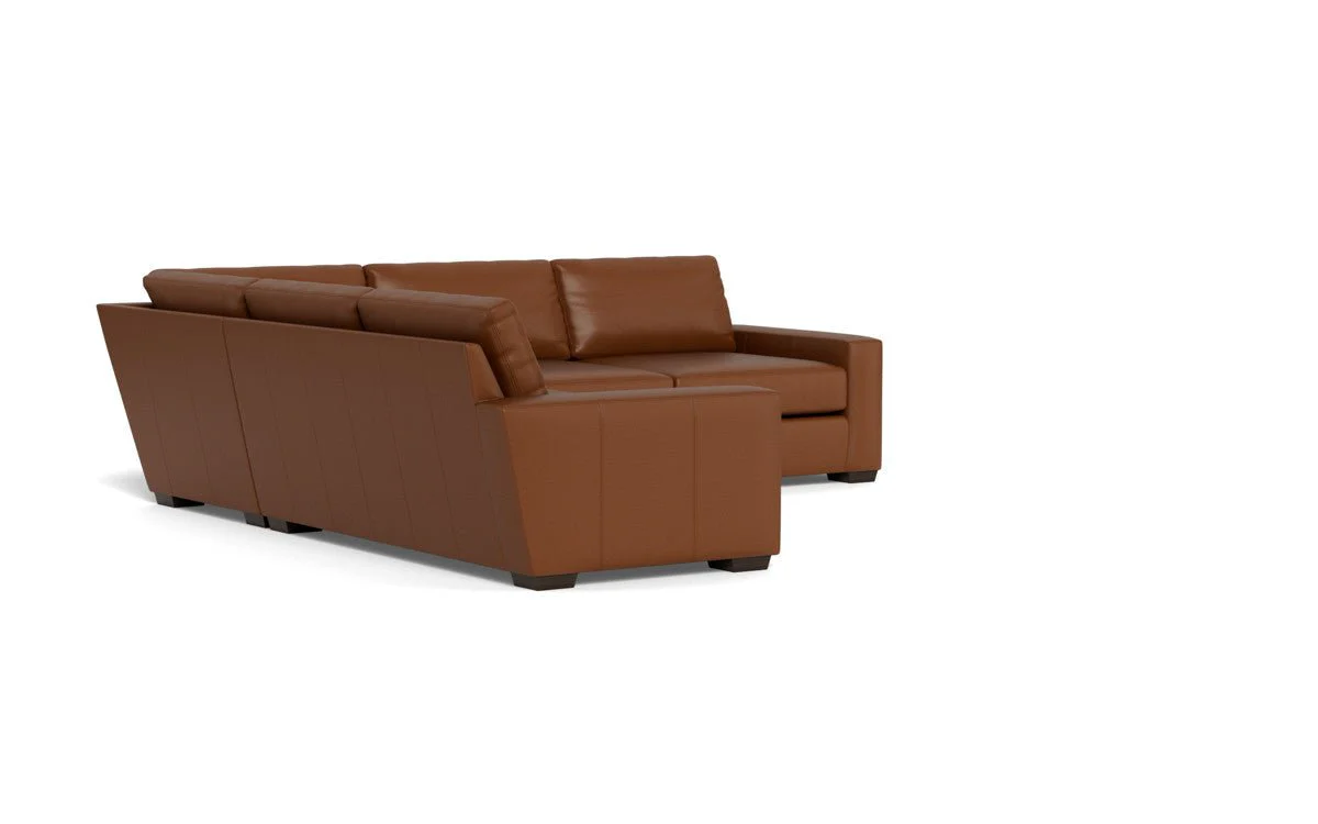 Mas Mesa 127" Deep Leather Corner Sectional - Image 27