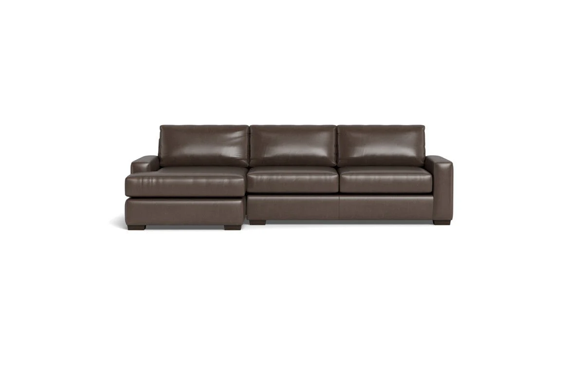 Mas Mesa 123" Deep Leather Left Chaise Sectional - Image 11
