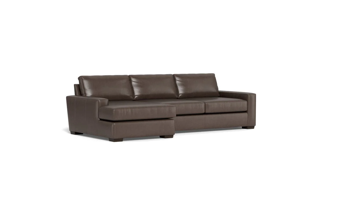 Mas Mesa 123" Deep Leather Left Chaise Sectional - Image 12