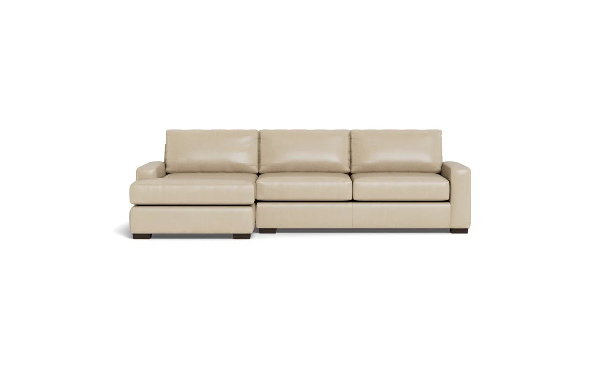 Mas Mesa 123" Deep Leather Left Chaise Sectional - Image 14