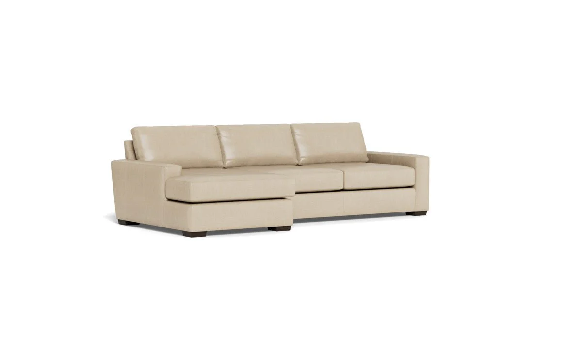 Mas Mesa 123" Deep Leather Left Chaise Sectional - Image 15