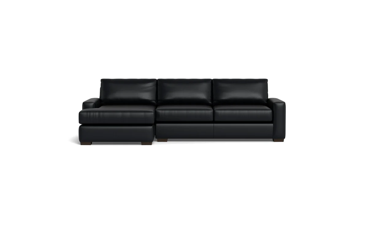 Mas Mesa 123" Deep Leather Left Chaise Sectional - Image 20