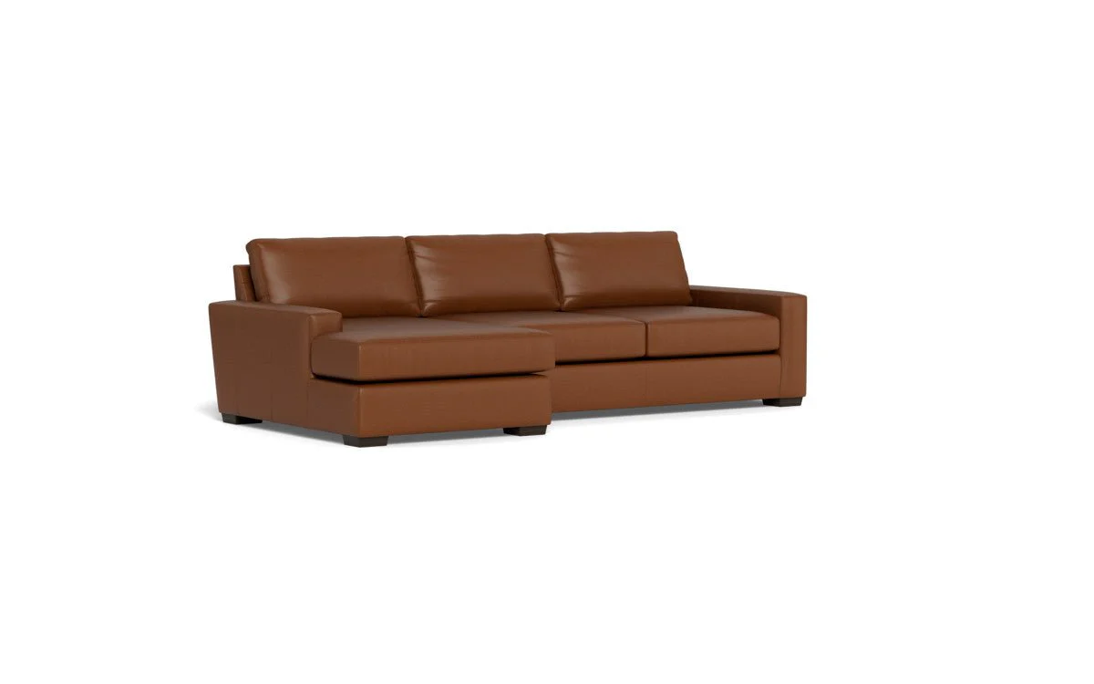 Mas Mesa 123" Deep Leather Left Chaise Sectional - Image 27
