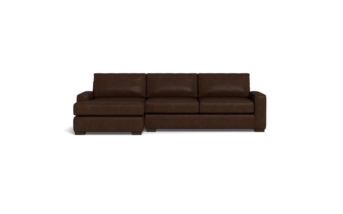 Mas Mesa 123" Deep Leather Left Chaise Sectional - Image 3
