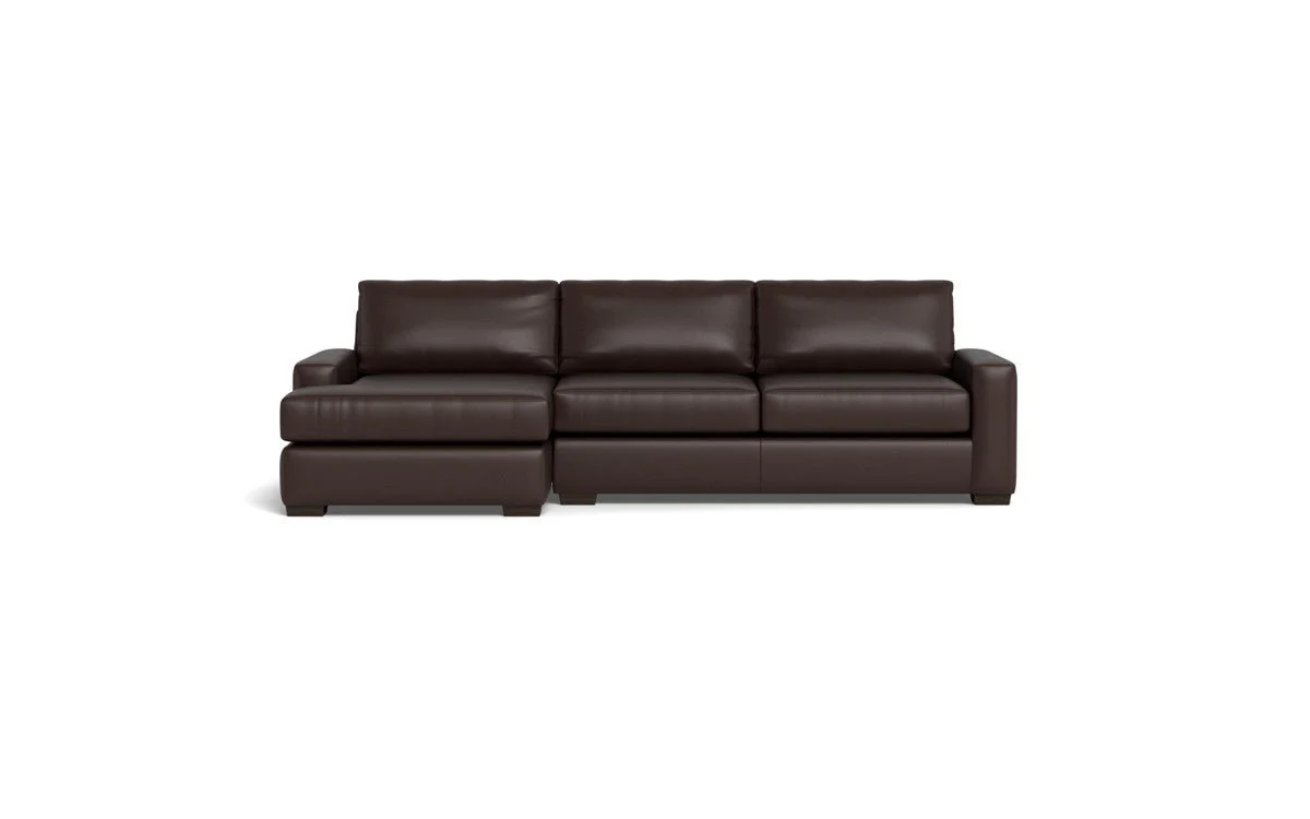 Mas Mesa 123" Deep Leather Left Chaise Sectional - Image 35