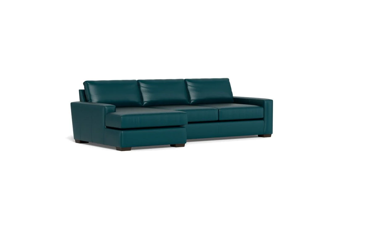 Mas Mesa 123" Deep Leather Left Chaise Sectional - Image 39