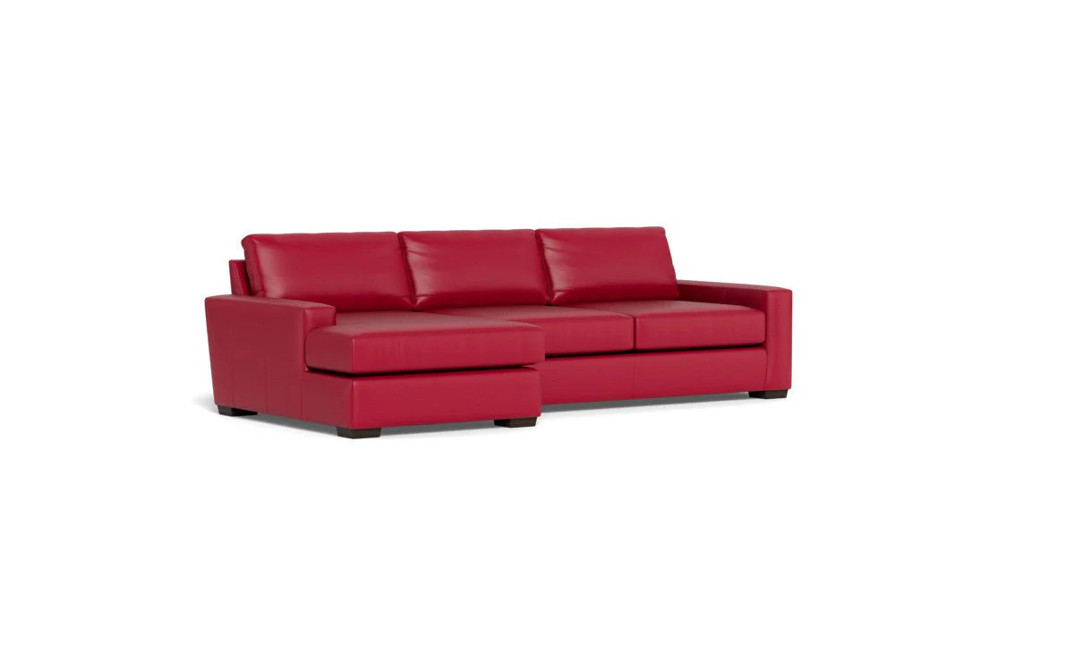 Mas Mesa 123" Deep Leather Left Chaise Sectional - Image 45