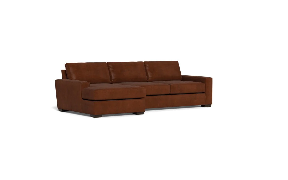 Mas Mesa 123" Deep Leather Left Chaise Sectional - Image 9