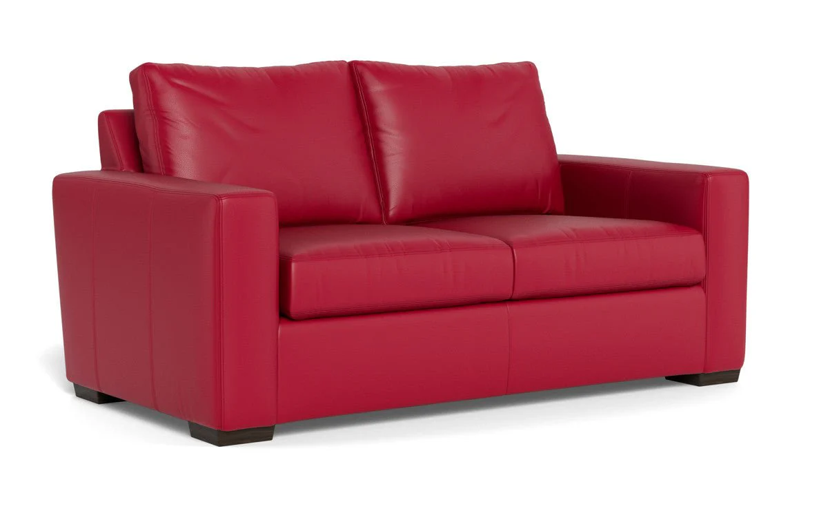 Mas Mesa 72" Deep Leather Loveseat - Image 45
