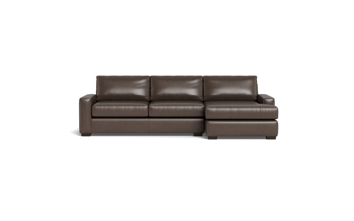 Mas Mesa 123" Deep Leather Right Chaise Sectional - Image 11