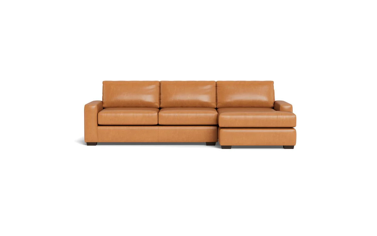 Mas Mesa 123" Deep Leather Right Chaise Sectional - Image 17