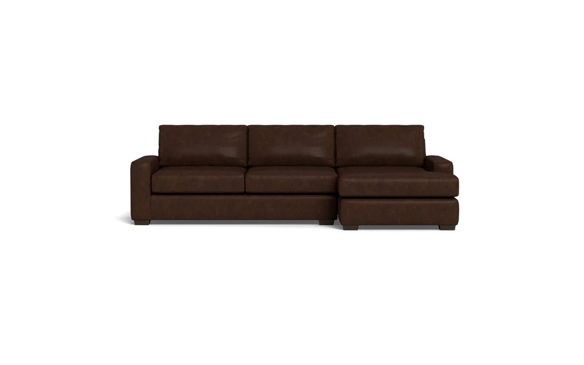 Mas Mesa 123" Deep Leather Right Chaise Sectional - Image 3