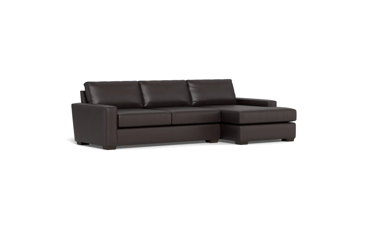 Mas Mesa 123" Deep Leather Right Chaise Sectional - Image 42