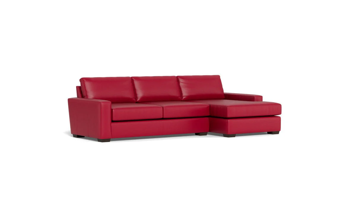 Mas Mesa 123" Deep Leather Right Chaise Sectional - Image 45