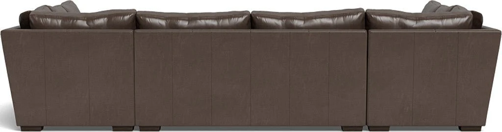 Mas Mesa 166" Deep Leather Condo U Sectional - Image 13