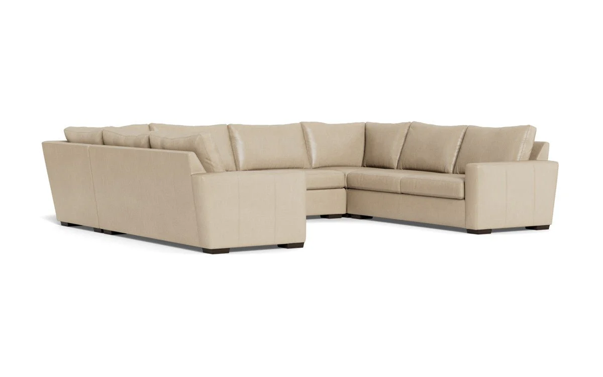 Mas Mesa 166" Deep Leather Condo U Sectional - Image 15