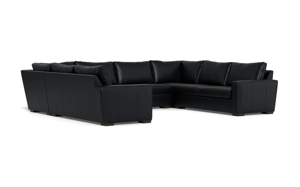 Mas Mesa 166" Deep Leather Condo U Sectional - Image 21