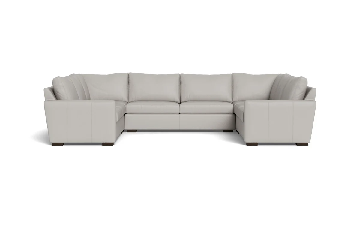 Mas Mesa 166" Deep Leather Condo U Sectional - Image 23