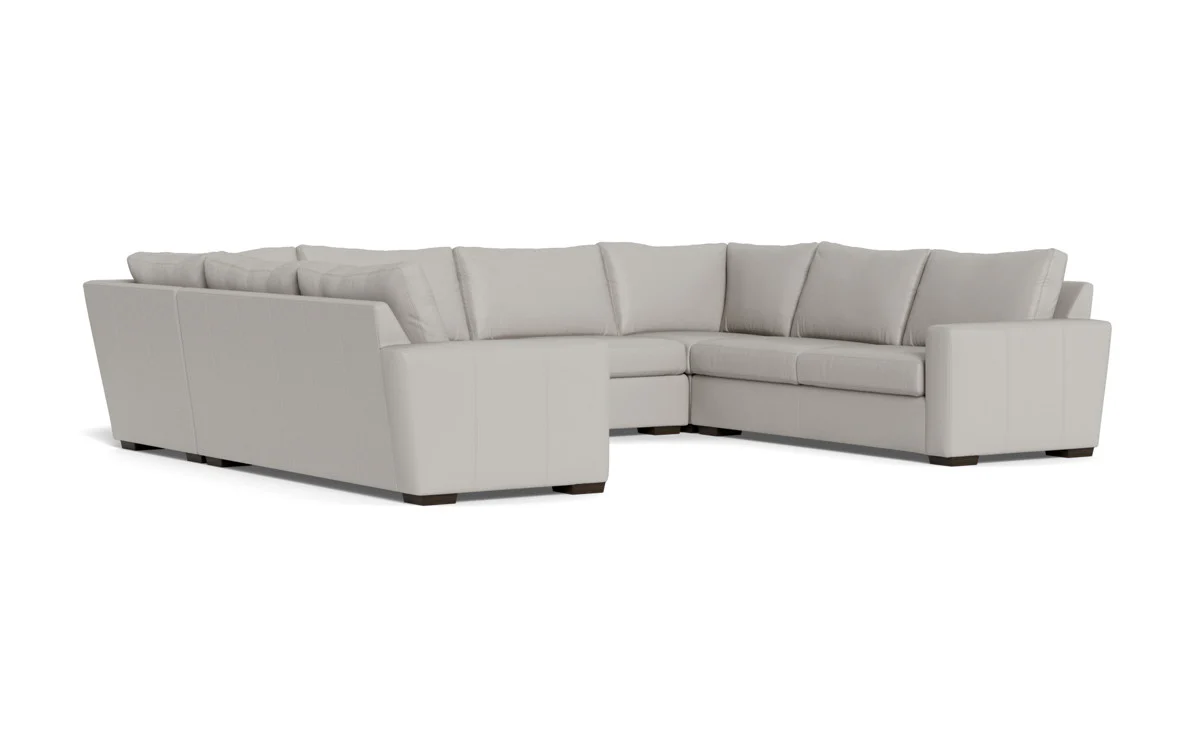 Mas Mesa 166" Deep Leather Condo U Sectional - Image 24