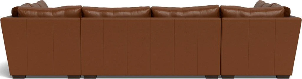 Mas Mesa 166" Deep Leather Condo U Sectional - Image 28