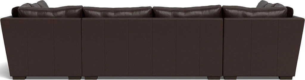 Mas Mesa 166" Deep Leather Condo U Sectional - Image 37