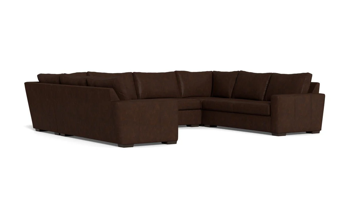 Mas Mesa 166" Deep Leather Condo U Sectional - Image 4