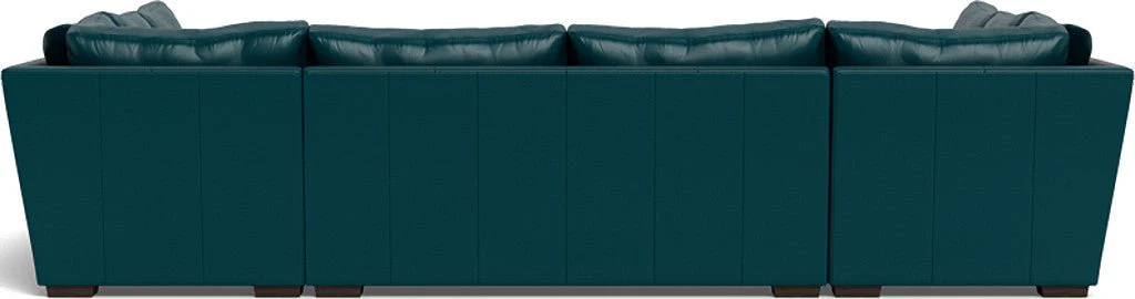 Mas Mesa 166" Deep Leather Condo U Sectional - Image 40