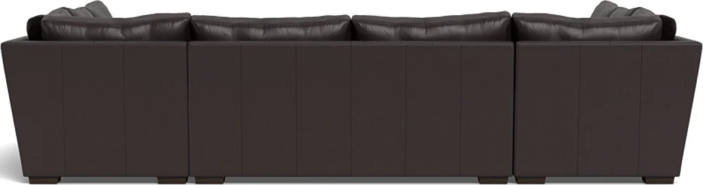 Mas Mesa 166" Deep Leather Condo U Sectional - Image 43