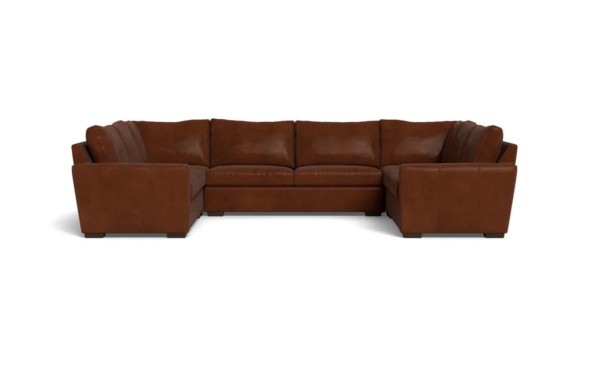 Mas Mesa 166" Deep Leather Condo U Sectional - Image 8