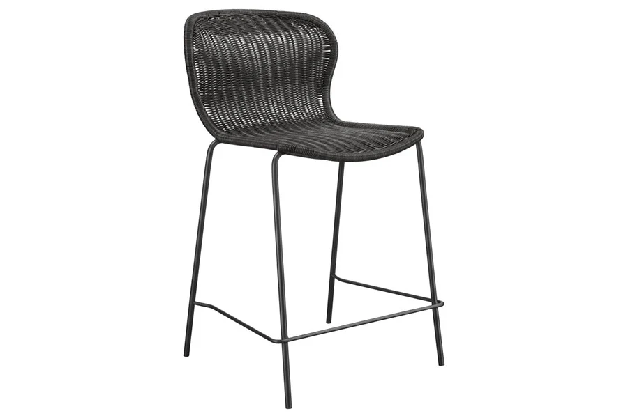 McKenna Faux Rattan Counter Stools (Set of 2) - Image 3