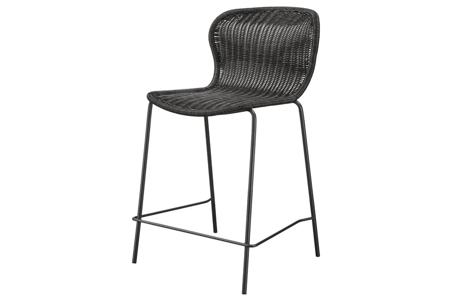 McKenna Faux Rattan Counter Stools (Set of 2) - Image 5