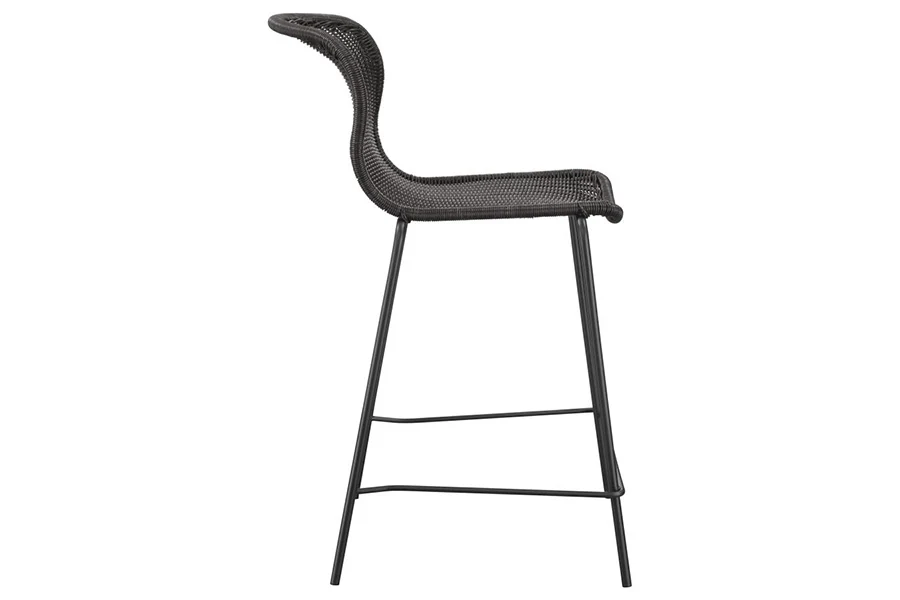 McKenna Faux Rattan Counter Stools (Set of 2) - Image 9