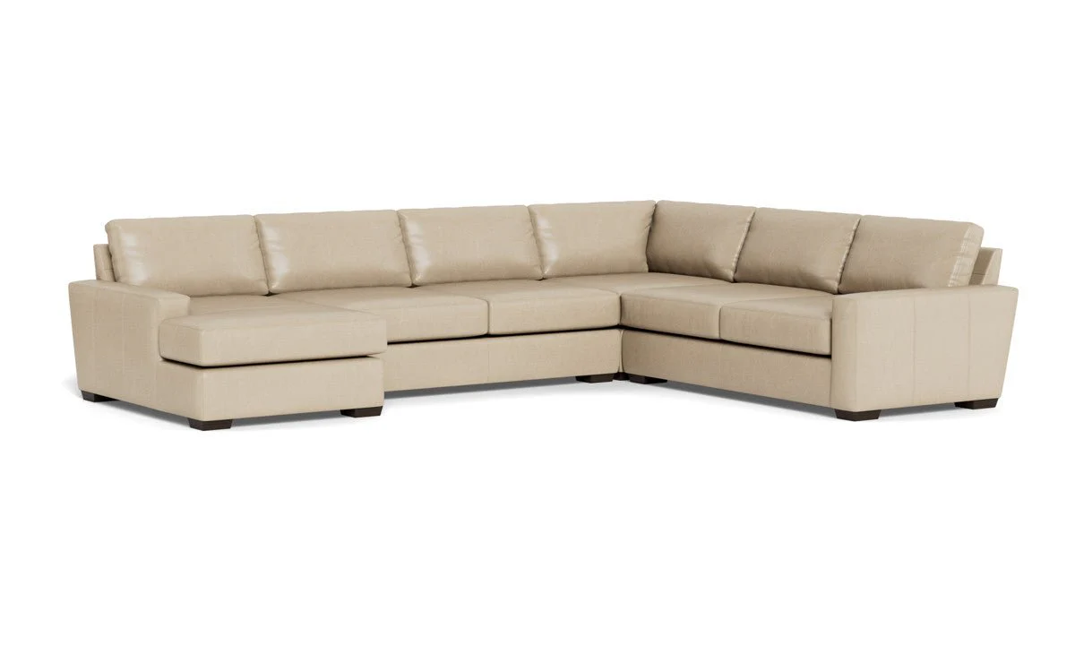 Mas Mesa 162" Deep Leather Corner Sectionals w. Left Chaise - Image 15