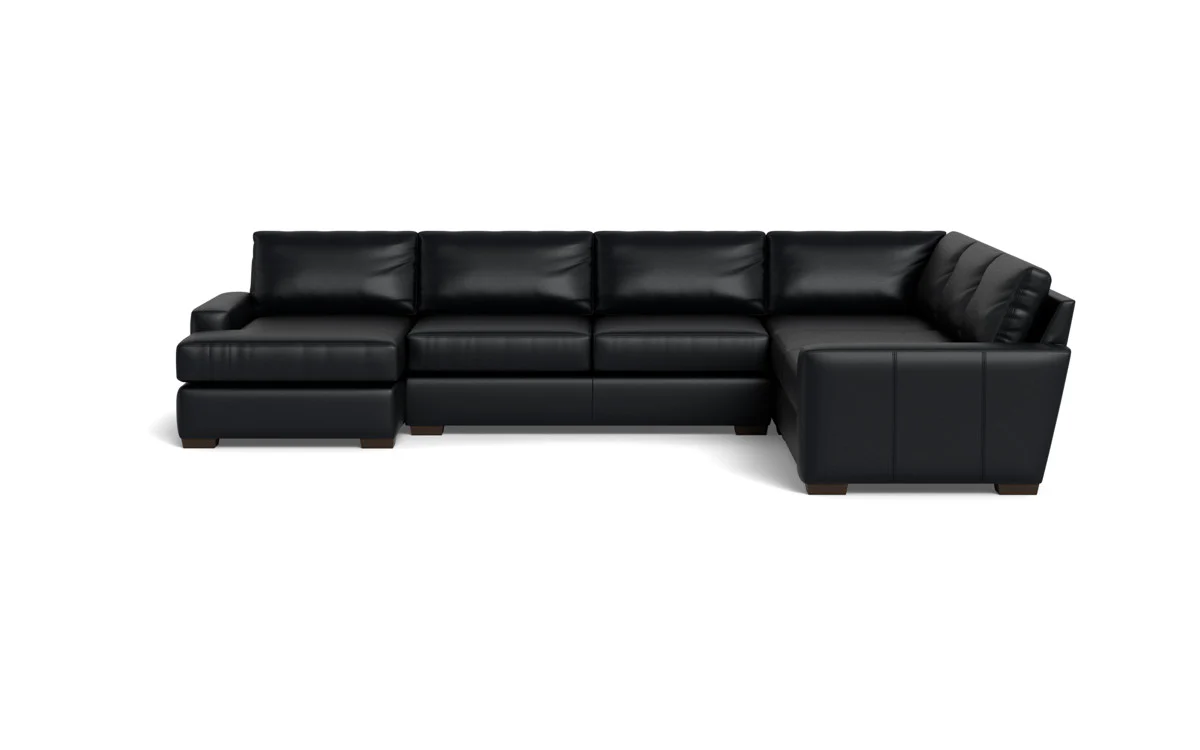 Mas Mesa 162" Deep Leather Corner Sectionals w. Left Chaise - Image 20