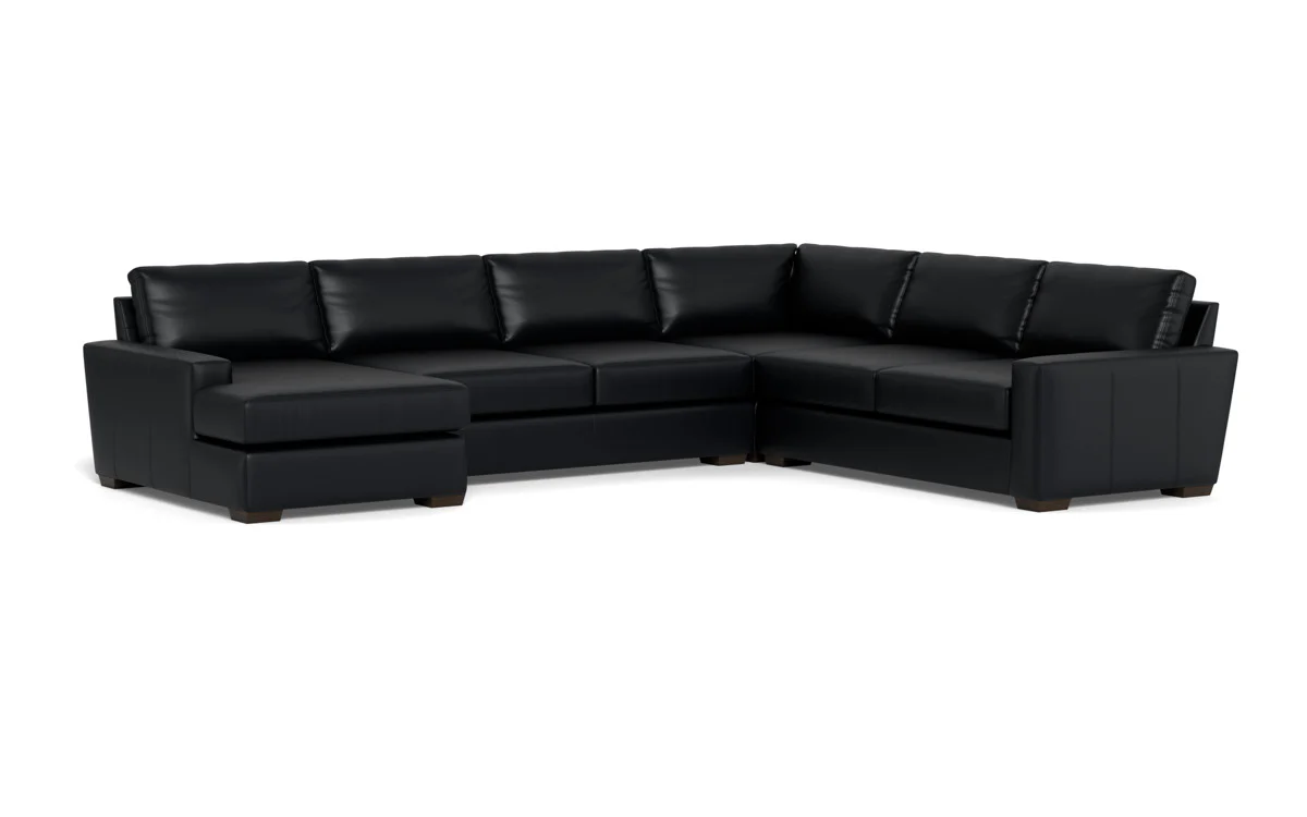 Mas Mesa 162" Deep Leather Corner Sectionals w. Left Chaise - Image 21
