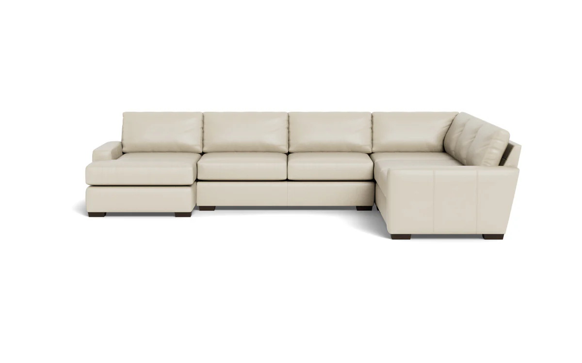 Mas Mesa 162" Deep Leather Corner Sectionals w. Left Chaise - Image 32