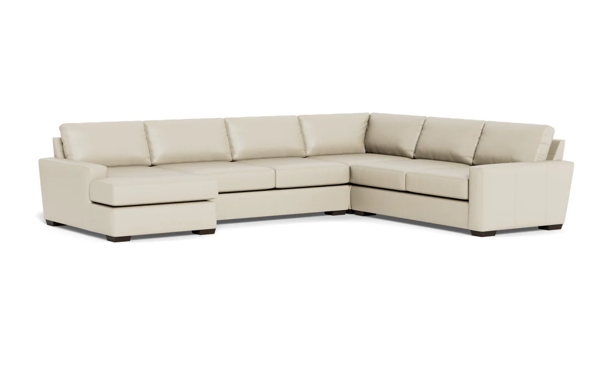 Mas Mesa 162" Deep Leather Corner Sectionals w. Left Chaise - Image 33