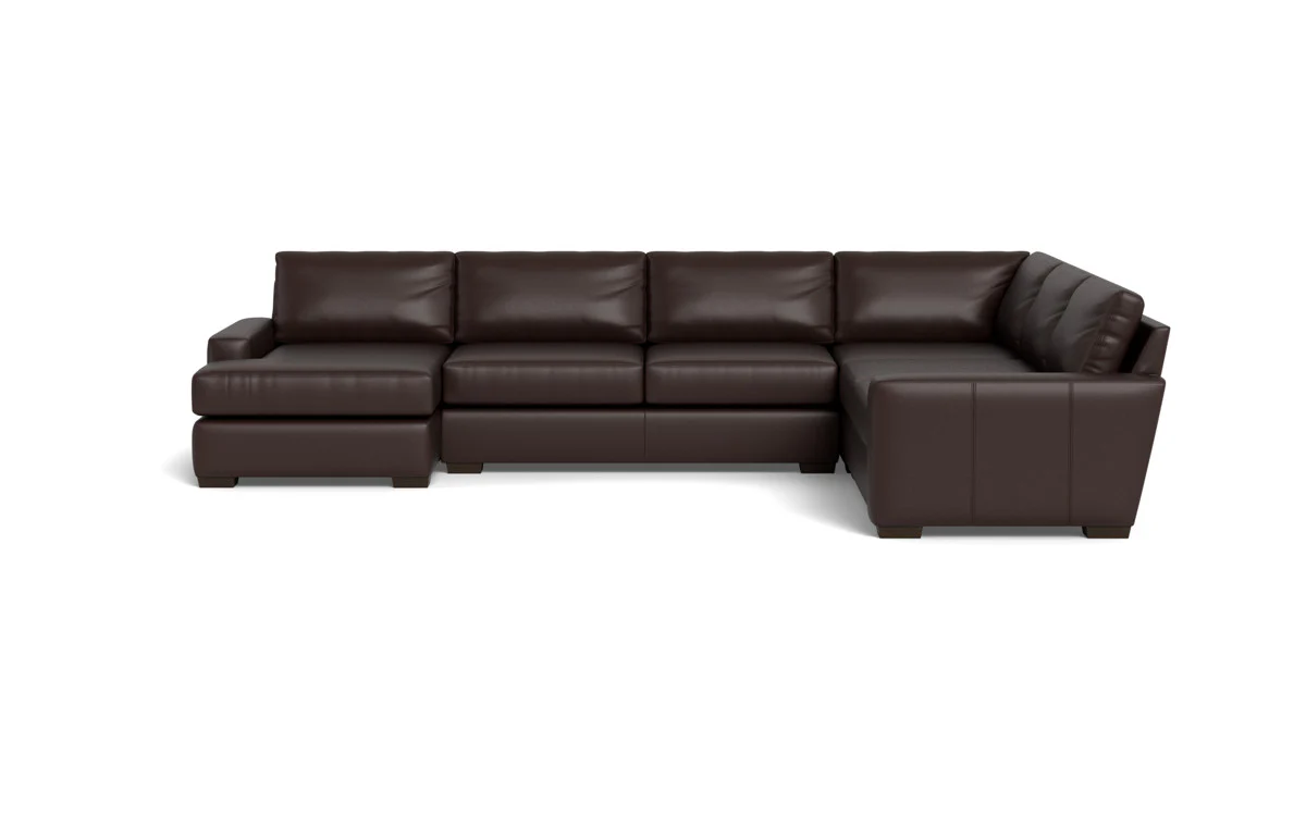 Mas Mesa 162" Deep Leather Corner Sectionals w. Left Chaise - Image 35