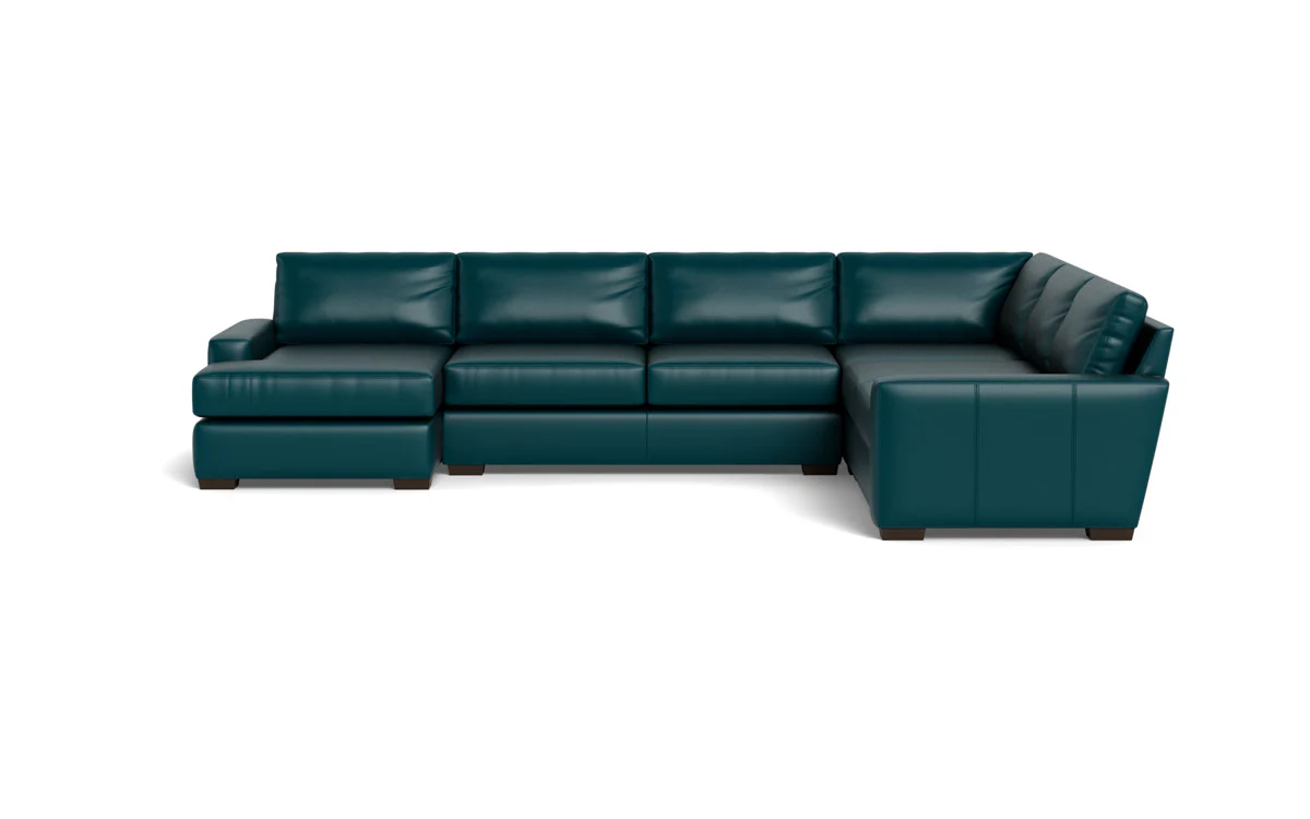 Mas Mesa 162" Deep Leather Corner Sectionals w. Left Chaise - Image 38
