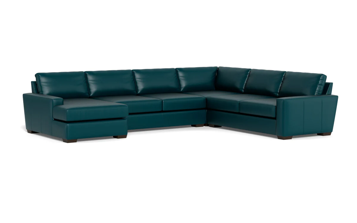 Mas Mesa 162" Deep Leather Corner Sectionals w. Left Chaise - Image 39
