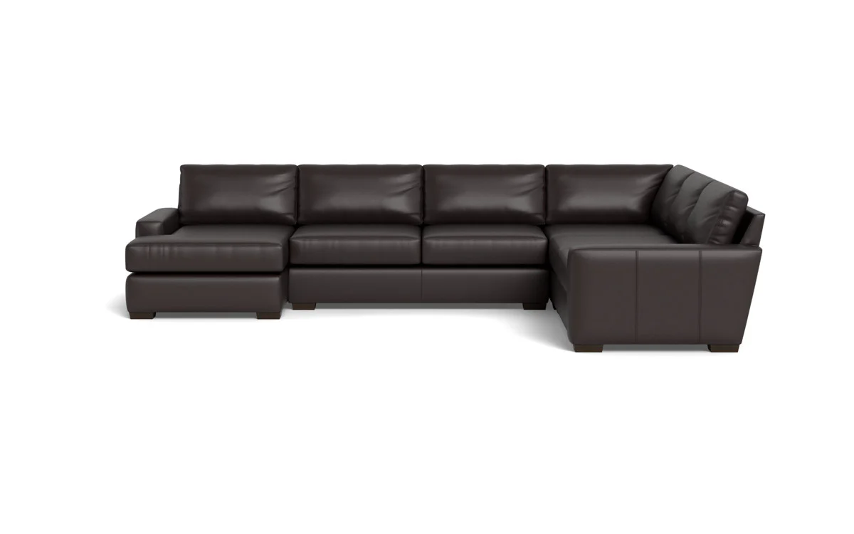 Mas Mesa 162" Deep Leather Corner Sectionals w. Left Chaise - Image 41