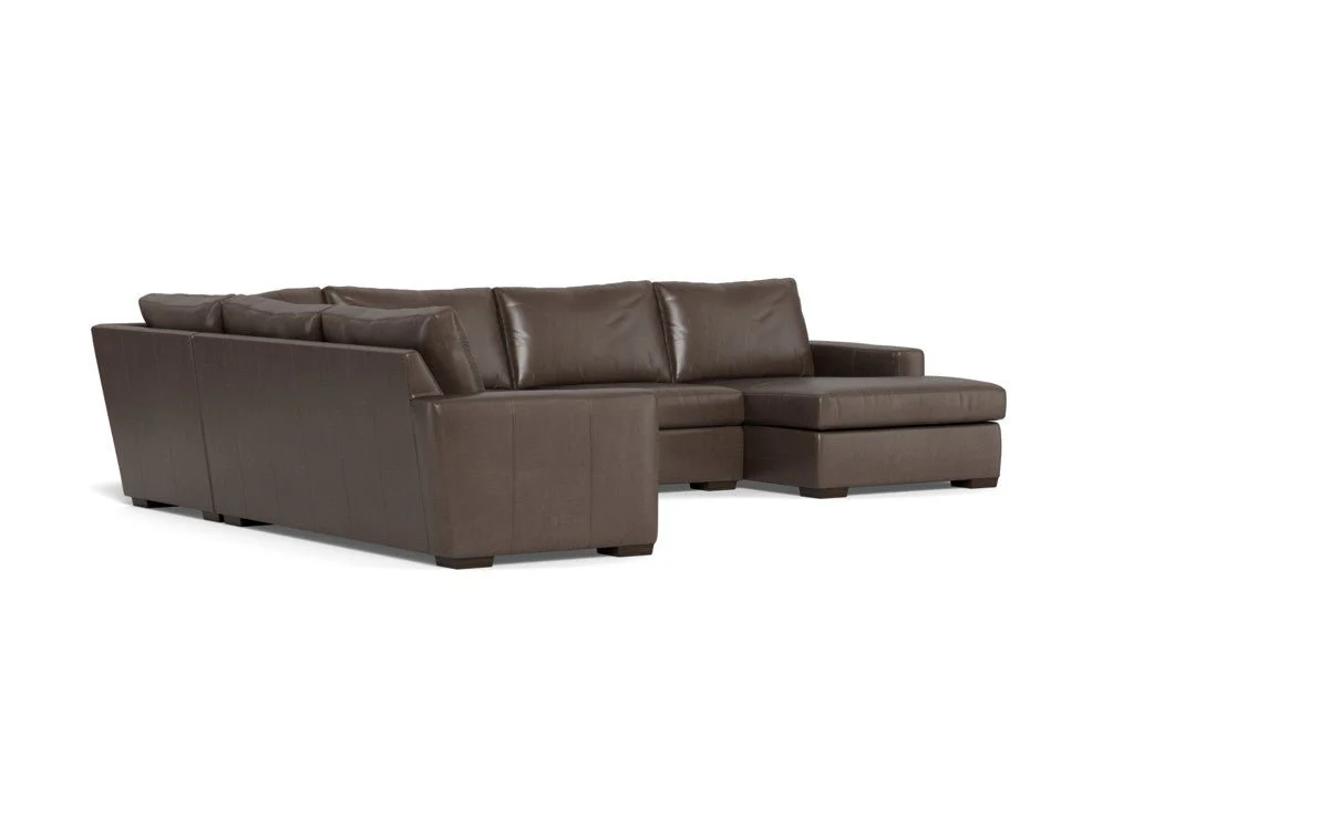 Mas Mesa 162" Deep Leather Corner Sectionals w. Right Chaise - Image 12