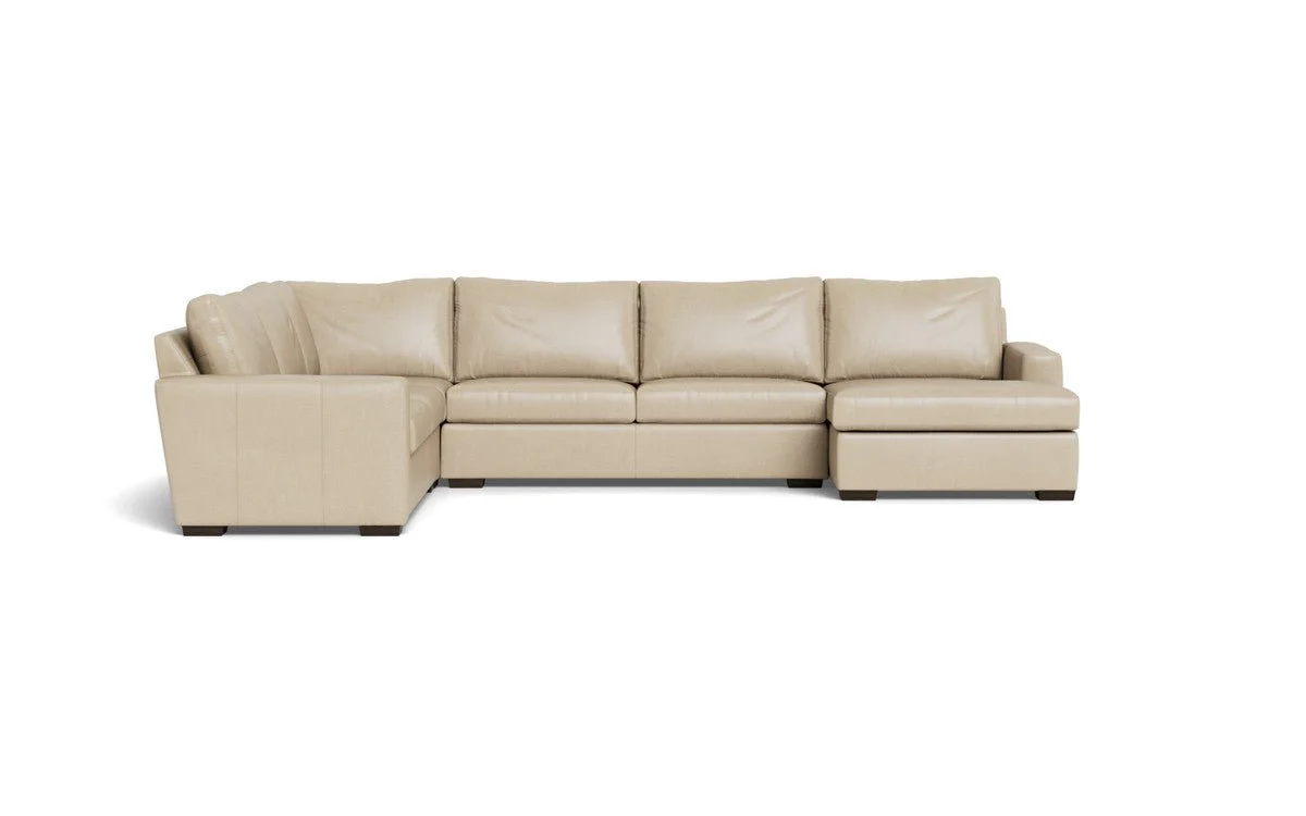 Mas Mesa 162" Deep Leather Corner Sectionals w. Right Chaise - Image 14