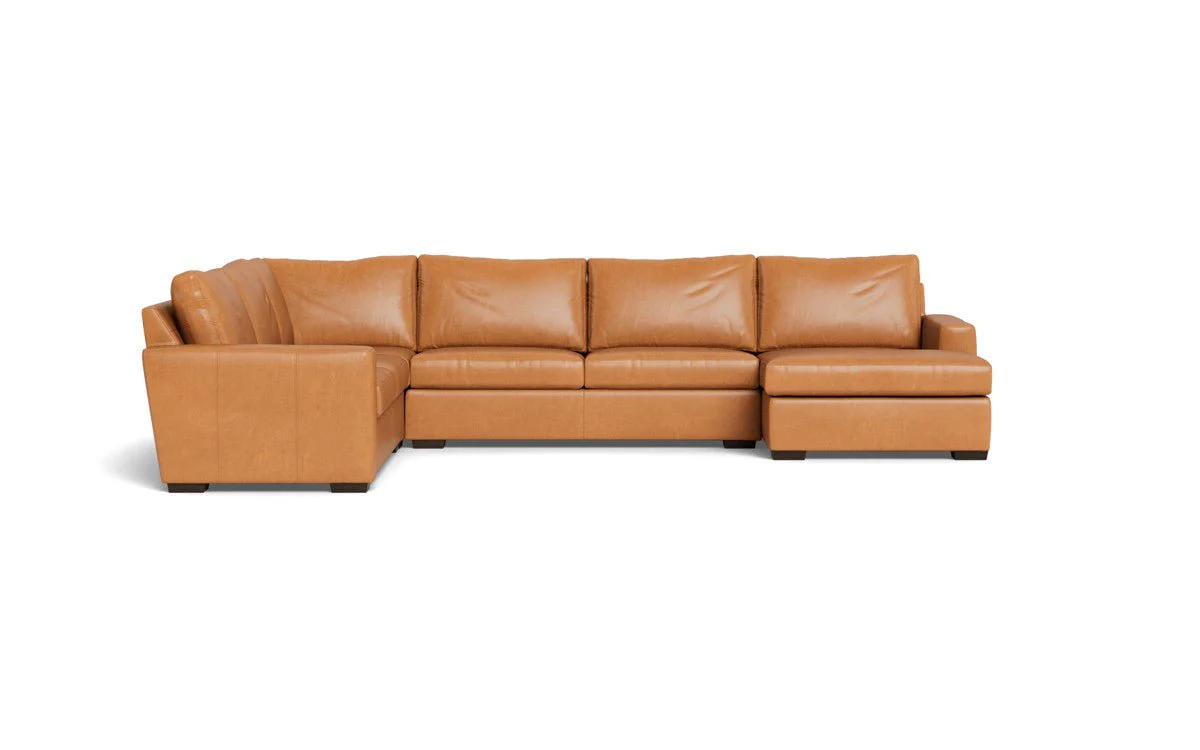 Mas Mesa 162" Deep Leather Corner Sectionals w. Right Chaise - Image 17
