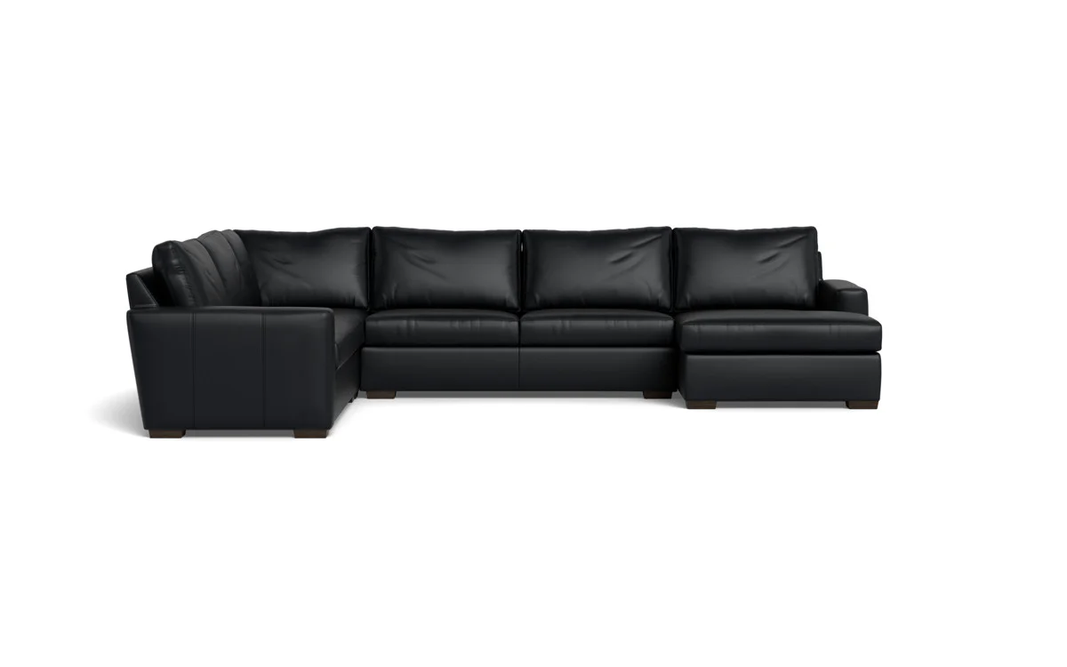 Mas Mesa 162" Deep Leather Corner Sectionals w. Right Chaise - Image 20