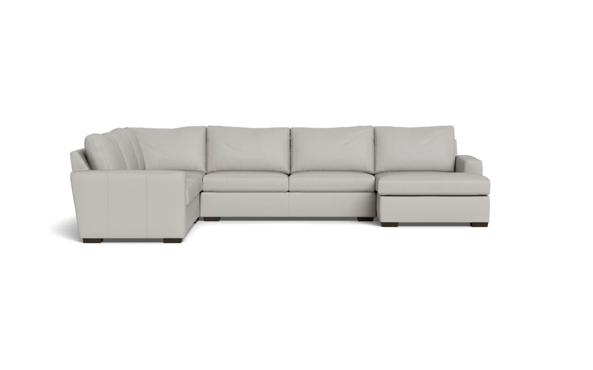 Mas Mesa 162" Deep Leather Corner Sectionals w. Right Chaise - Image 23