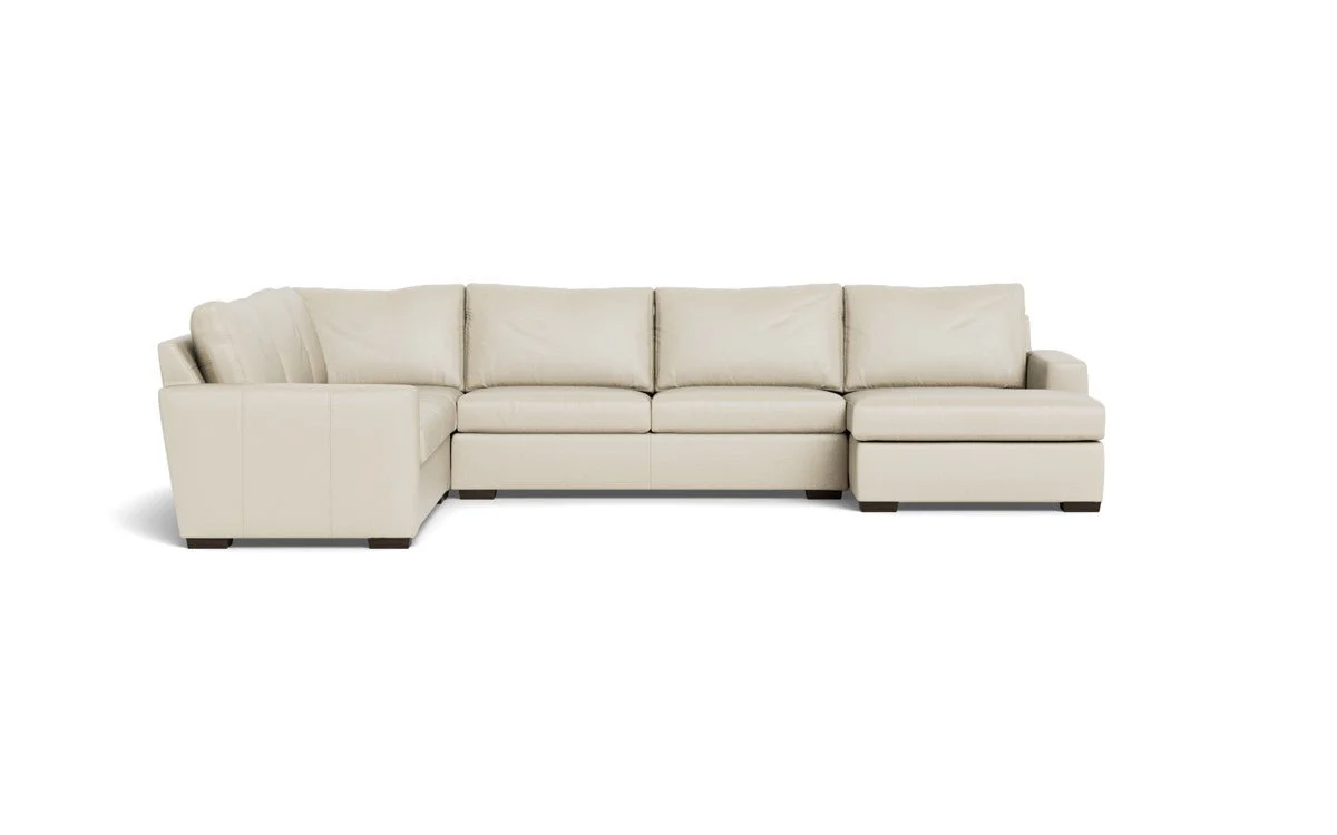Mas Mesa 162" Deep Leather Corner Sectionals w. Right Chaise - Image 32
